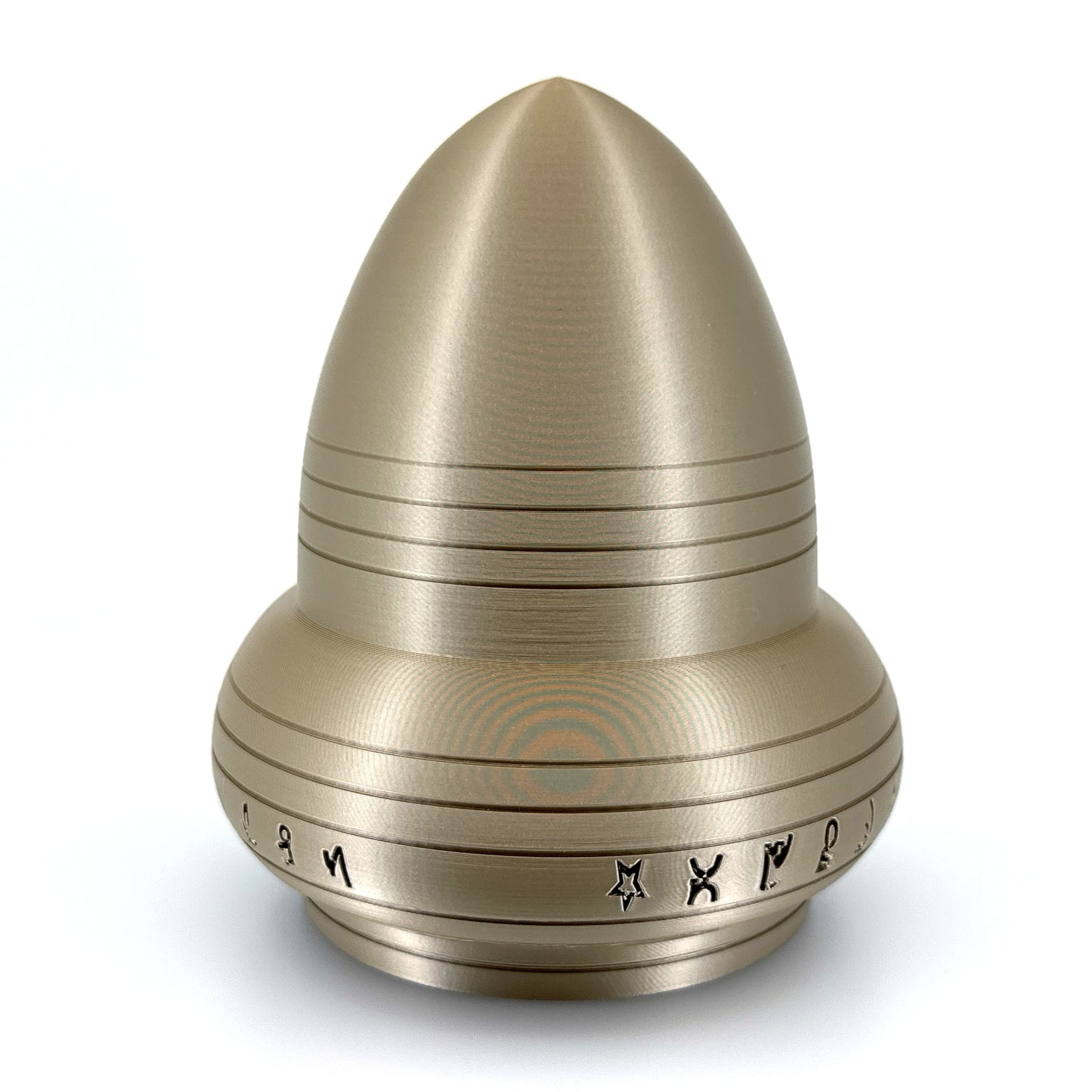 Kecksburg Acron UFO Incident Inspired 3D Printed Model Replica in Iridium Gold Metallic - 4 Sizes Available - UFO Collectible