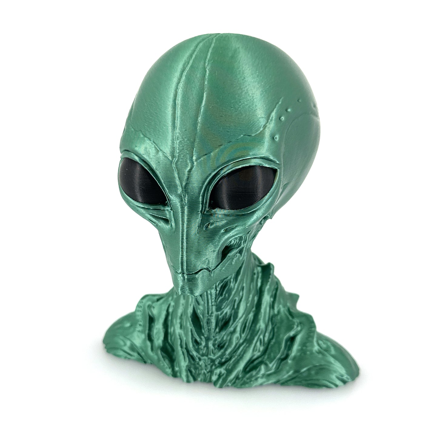 Insectoid Alien Head Bust - 3D Printed Sci-Fi Extraterrestrial Head, UFO Decor, Unique Collectible for Enthusiasts