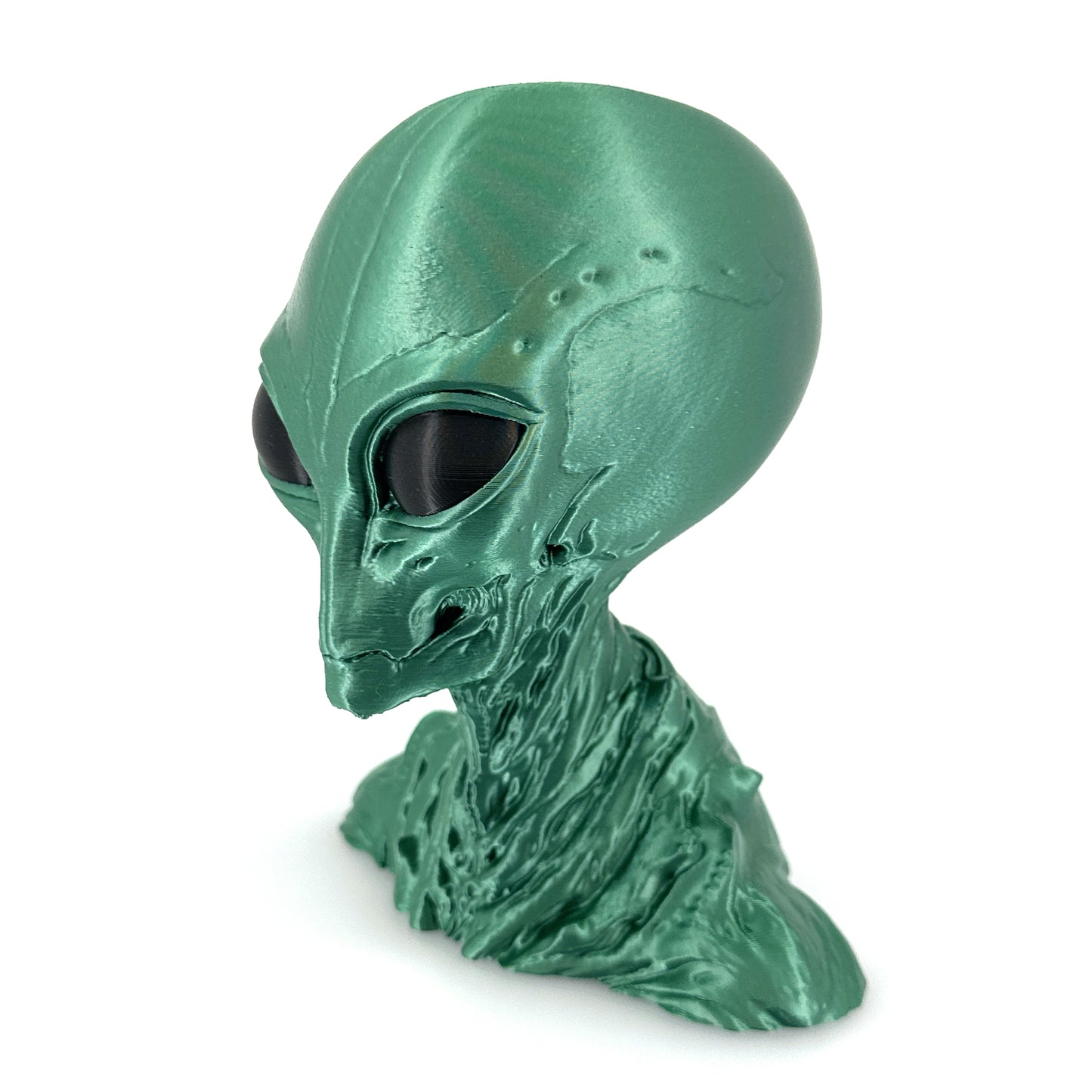 Insectoid Alien Head Bust - 3D Printed Sci-Fi Extraterrestrial Head, UFO Decor, Unique Collectible for Enthusiasts