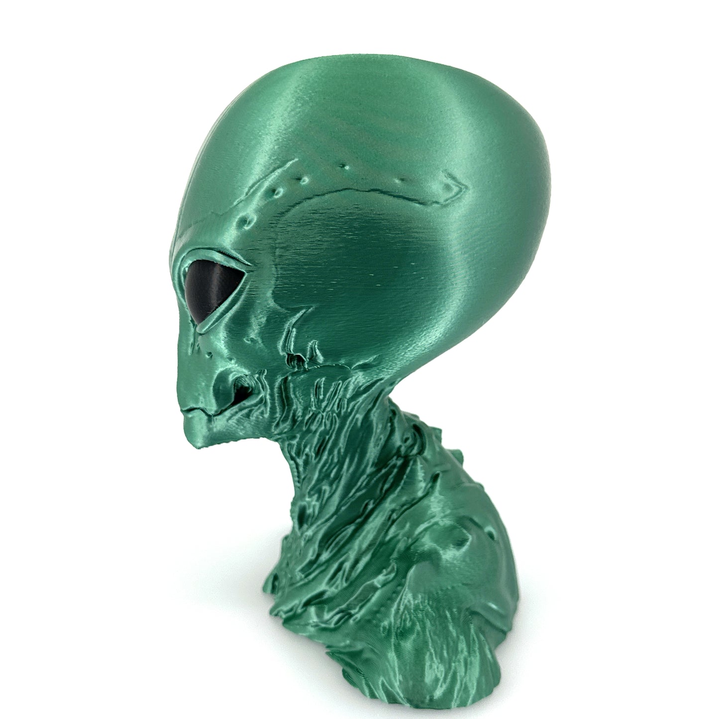Insectoid Alien Head Bust - 3D Printed Sci-Fi Extraterrestrial Head, UFO Decor, Unique Collectible for Enthusiasts