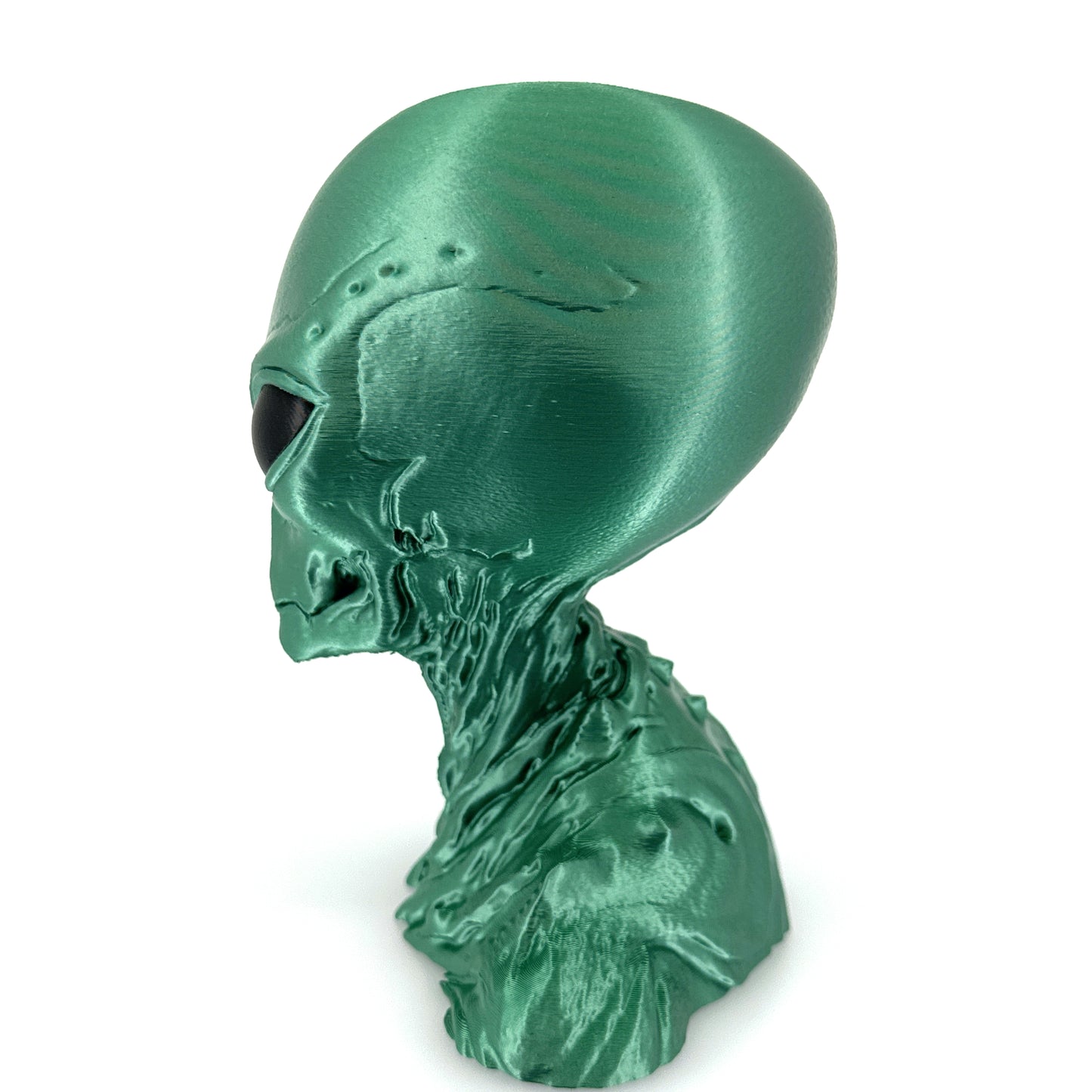 Insectoid Alien Head Bust - 3D Printed Sci-Fi Extraterrestrial Head, UFO Decor, Unique Collectible for Enthusiasts