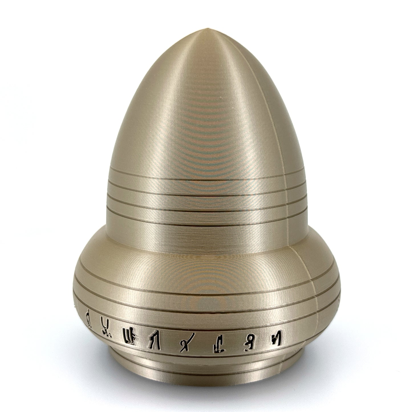 Kecksburg Acron UFO Incident Inspired 3D Printed Model Replica in Iridium Gold Metallic - 4 Sizes Available - UFO Collectible