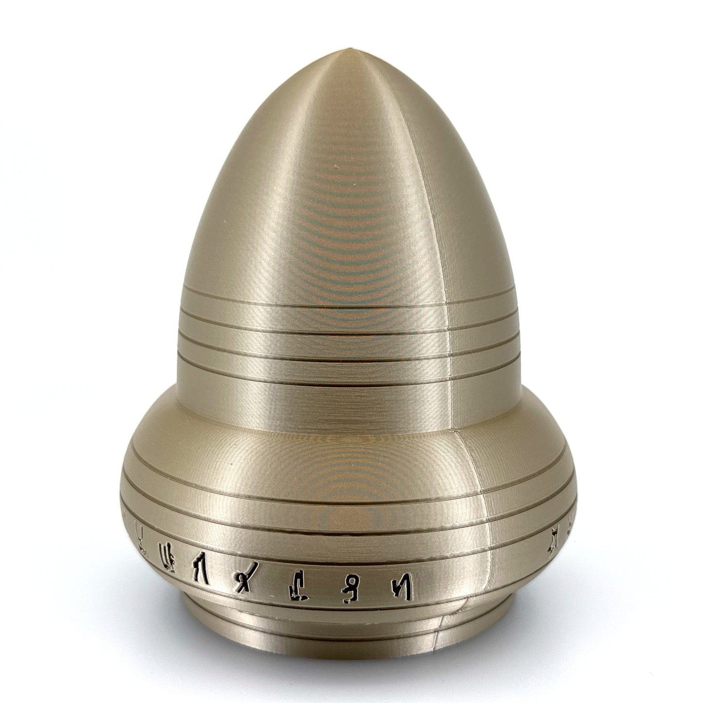 Kecksburg Acron UFO Incident Inspired 3D Printed Model Replica in Iridium Gold Metallic - 4 Sizes Available - UFO Collectible