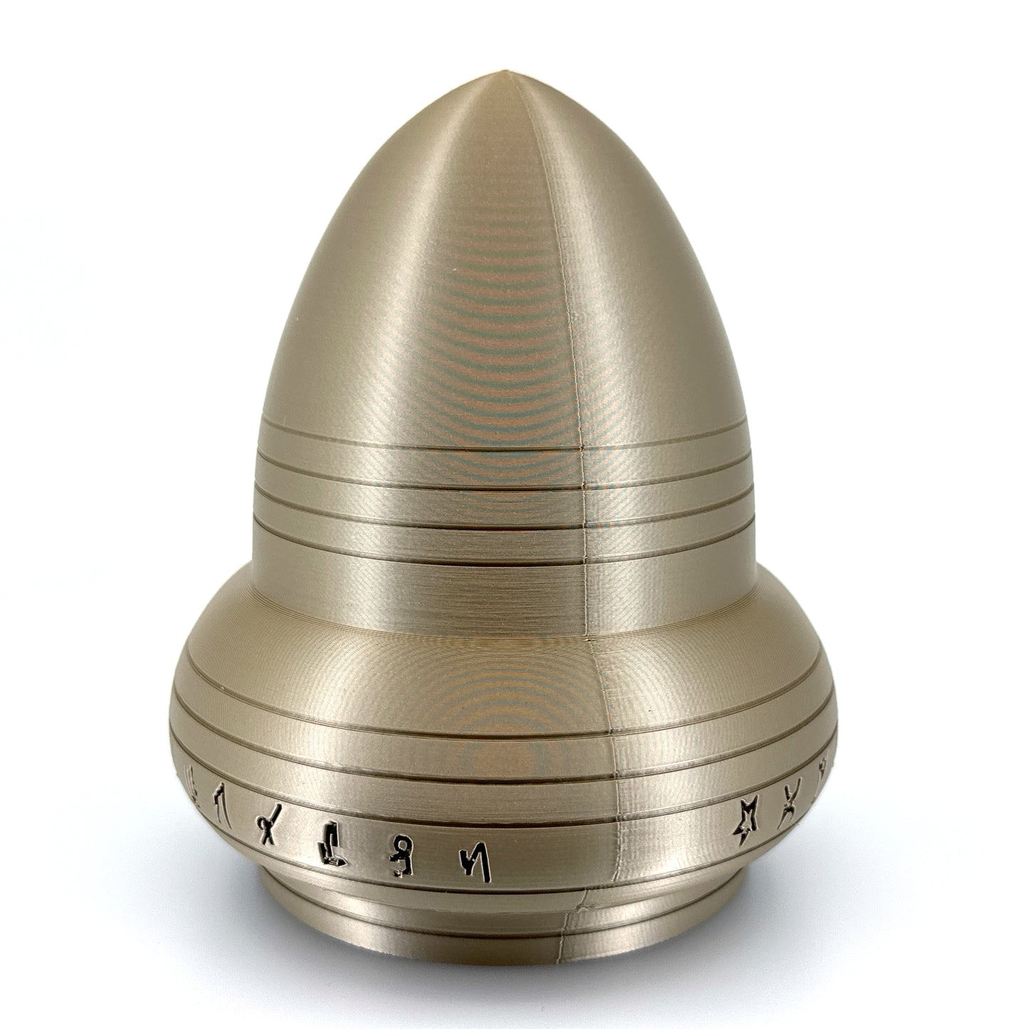 Kecksburg Acron UFO Incident Inspired 3D Printed Model Replica in Iridium Gold Metallic - 4 Sizes Available - UFO Collectible