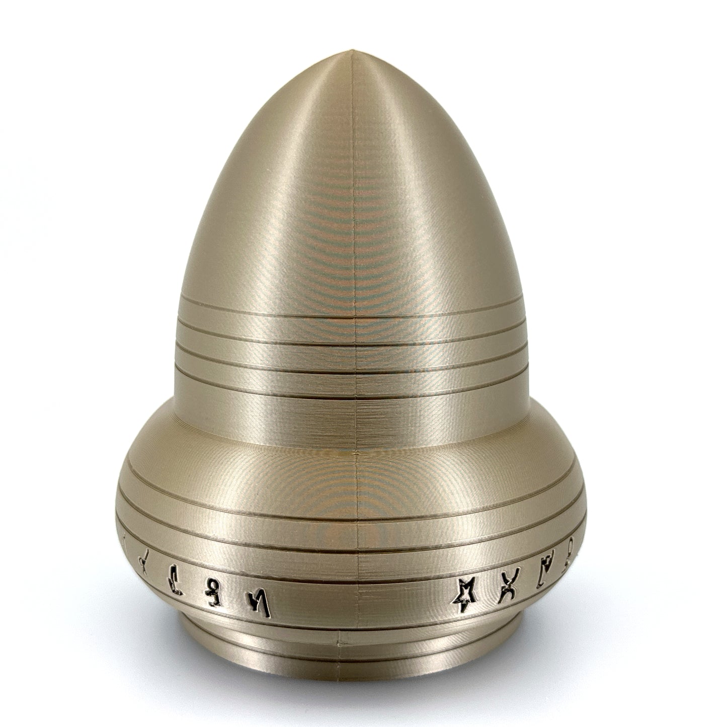Kecksburg Acron UFO Incident Inspired 3D Printed Model Replica in Iridium Gold Metallic - 4 Sizes Available - UFO Collectible