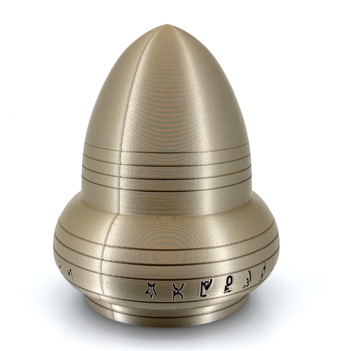 Kecksburg Acron UFO Incident Inspired 3D Printed Model Replica in Iridium Gold Metallic - 4 Sizes Available - UFO Collectible