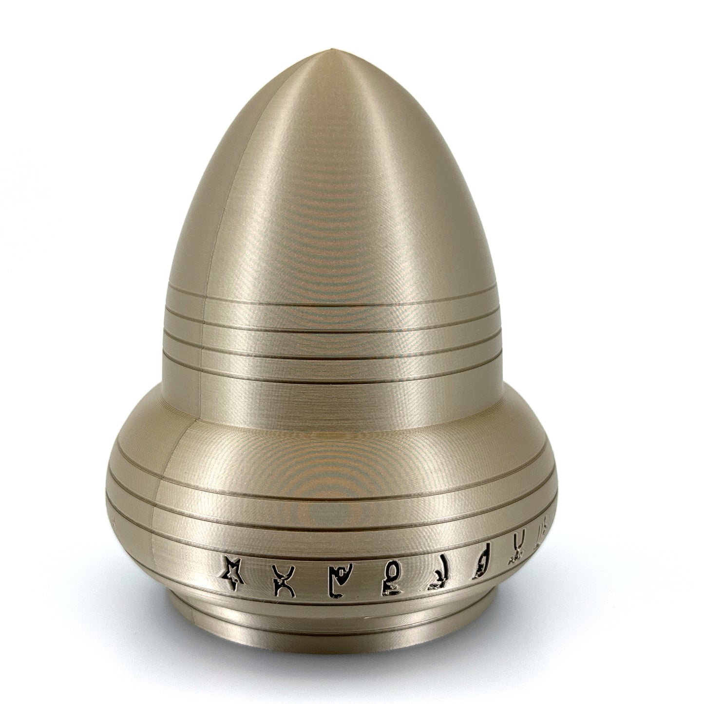 Kecksburg Acron UFO Incident Inspired 3D Printed Model Replica in Iridium Gold Metallic - 4 Sizes Available - UFO Collectible