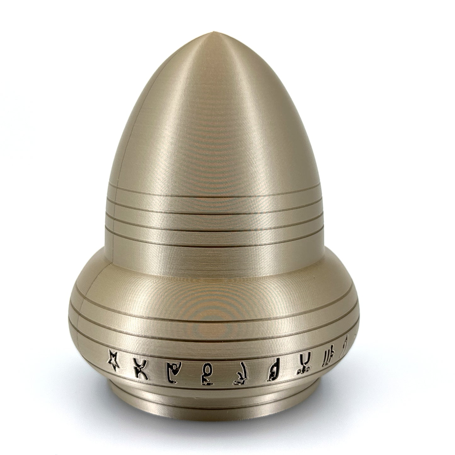 Kecksburg Acron UFO Incident Inspired 3D Printed Model Replica in Iridium Gold Metallic - 4 Sizes Available - UFO Collectible