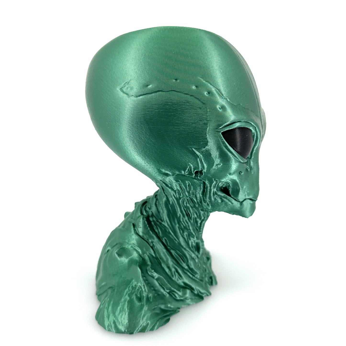 Insectoid Alien Head Bust - 3D Printed Sci-Fi Extraterrestrial Head, UFO Decor, Unique Collectible for Enthusiasts