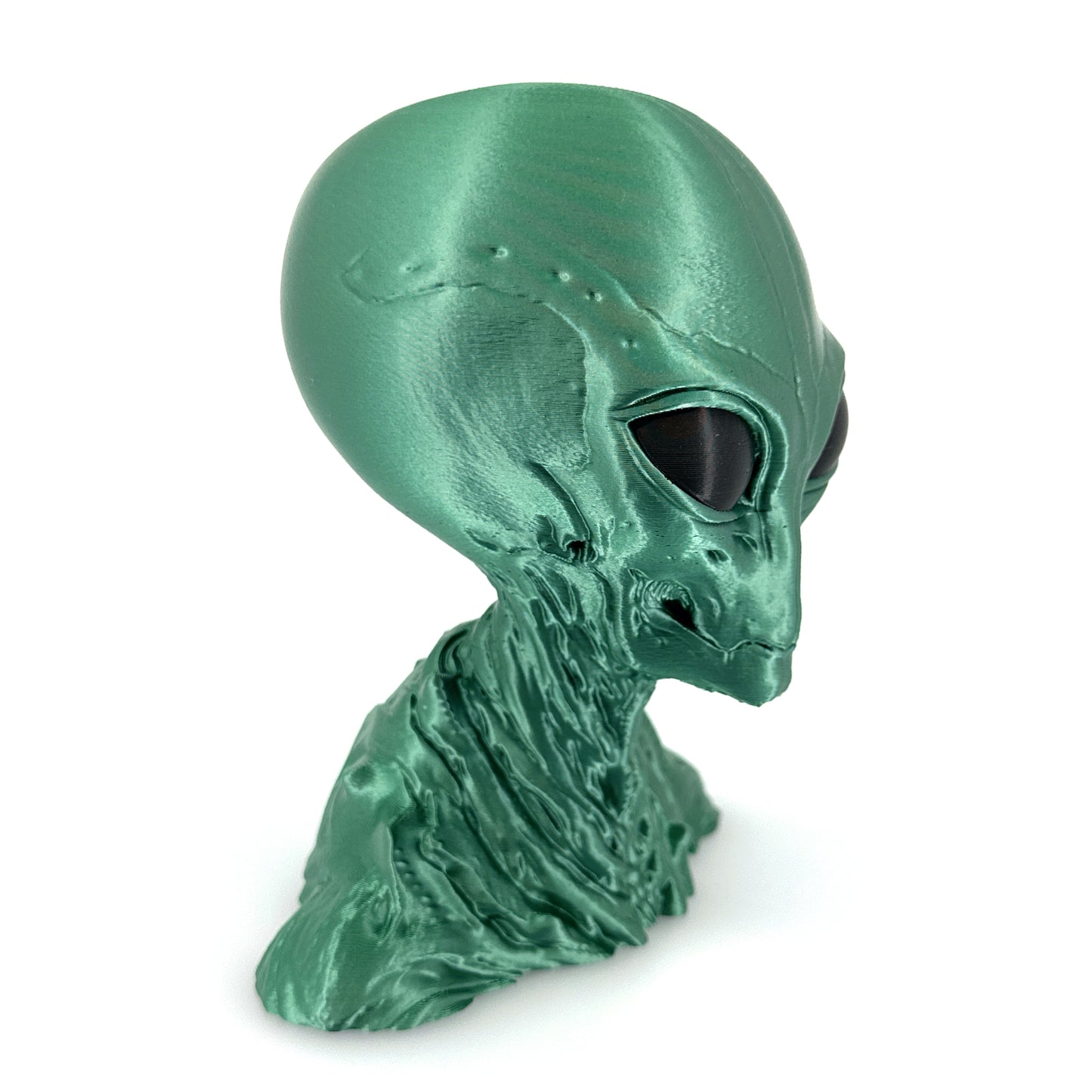 Insectoid Alien Head Bust - 3D Printed Sci-Fi Extraterrestrial Head, UFO Decor, Unique Collectible for Enthusiasts