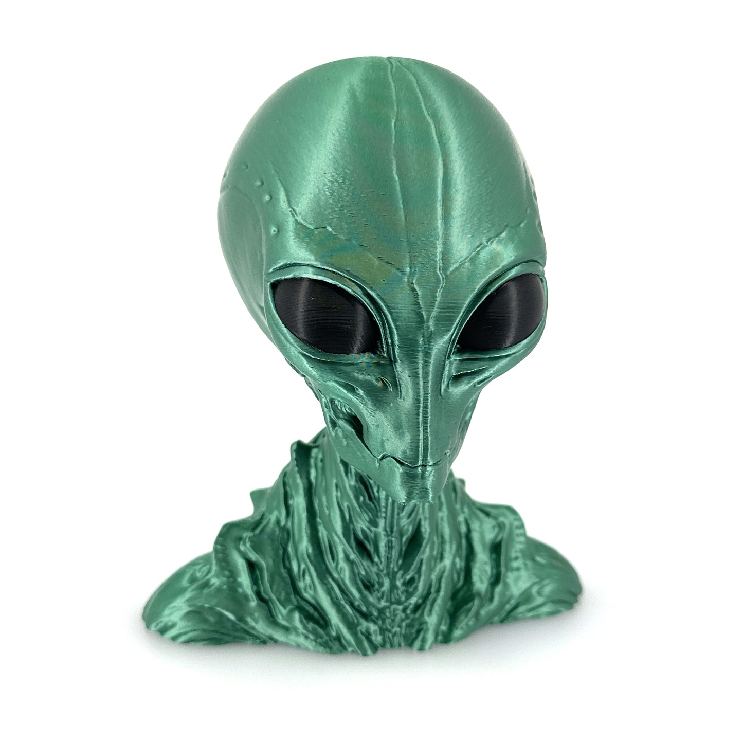 Insectoid Alien Head Bust - 3D Printed Sci-Fi Extraterrestrial Head, UFO Decor, Unique Collectible for Enthusiasts