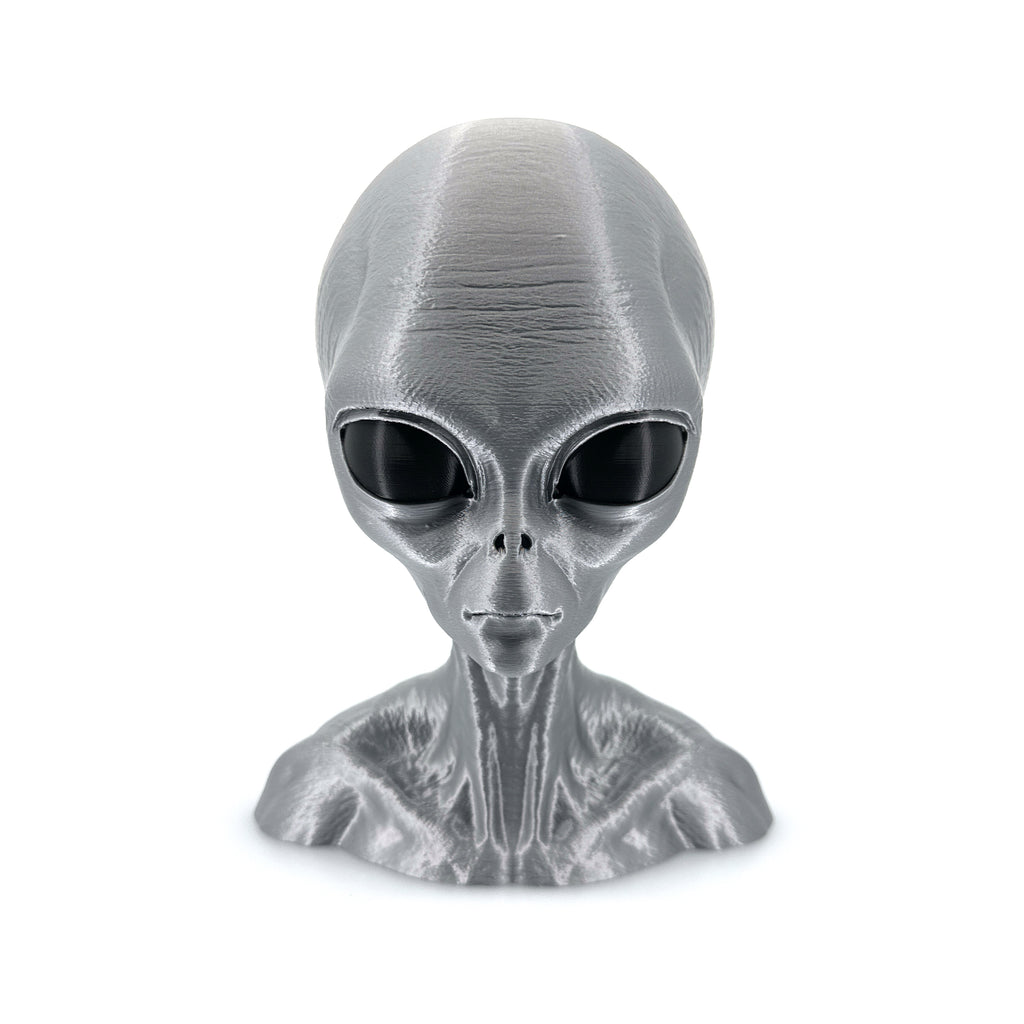 Grey Alien Head Bust – Intricate 3D Printed Sci-Fi Decor