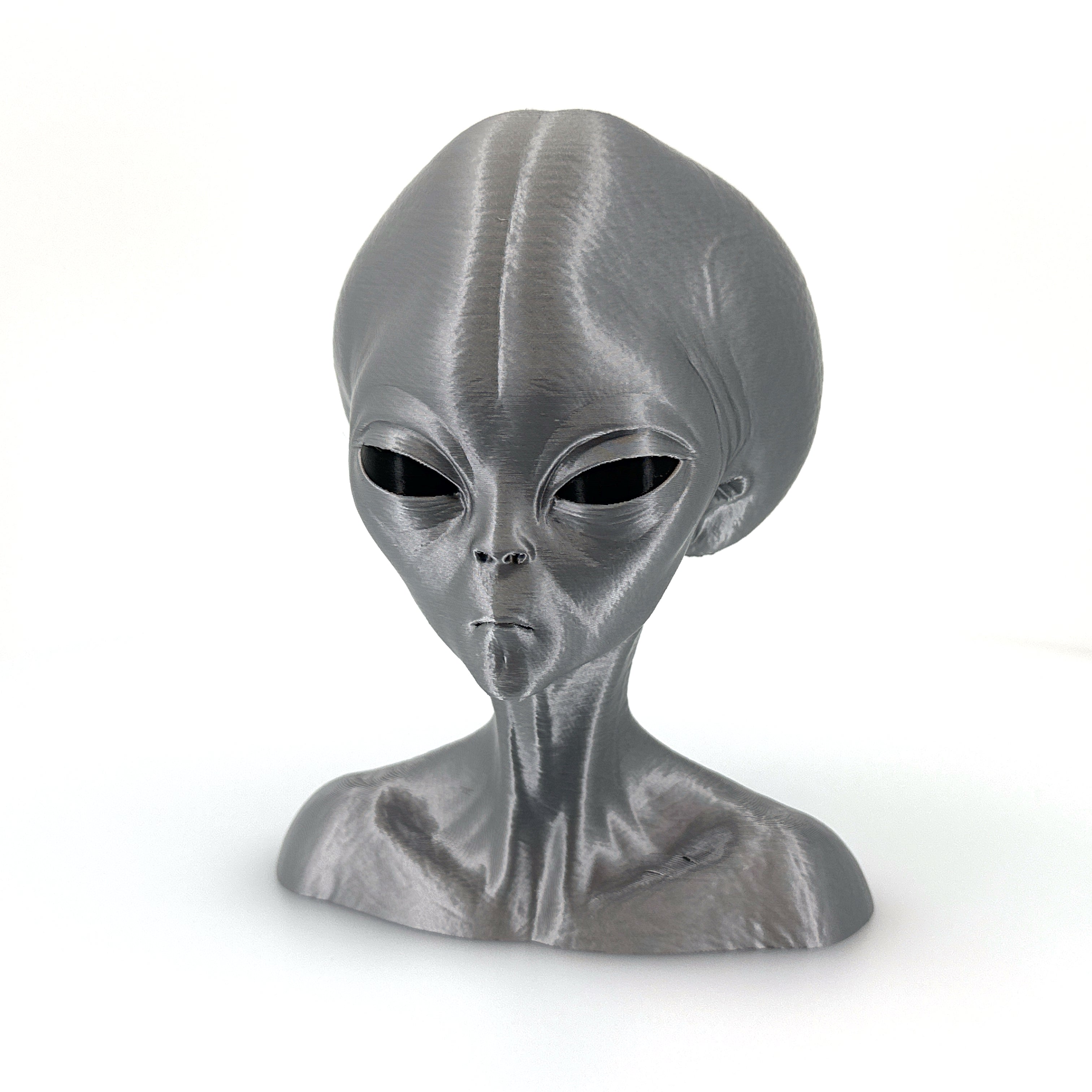 Roswell Grey Alien Bust from Zeta Reticuli – 3D Printed Sci-Fi Collectible