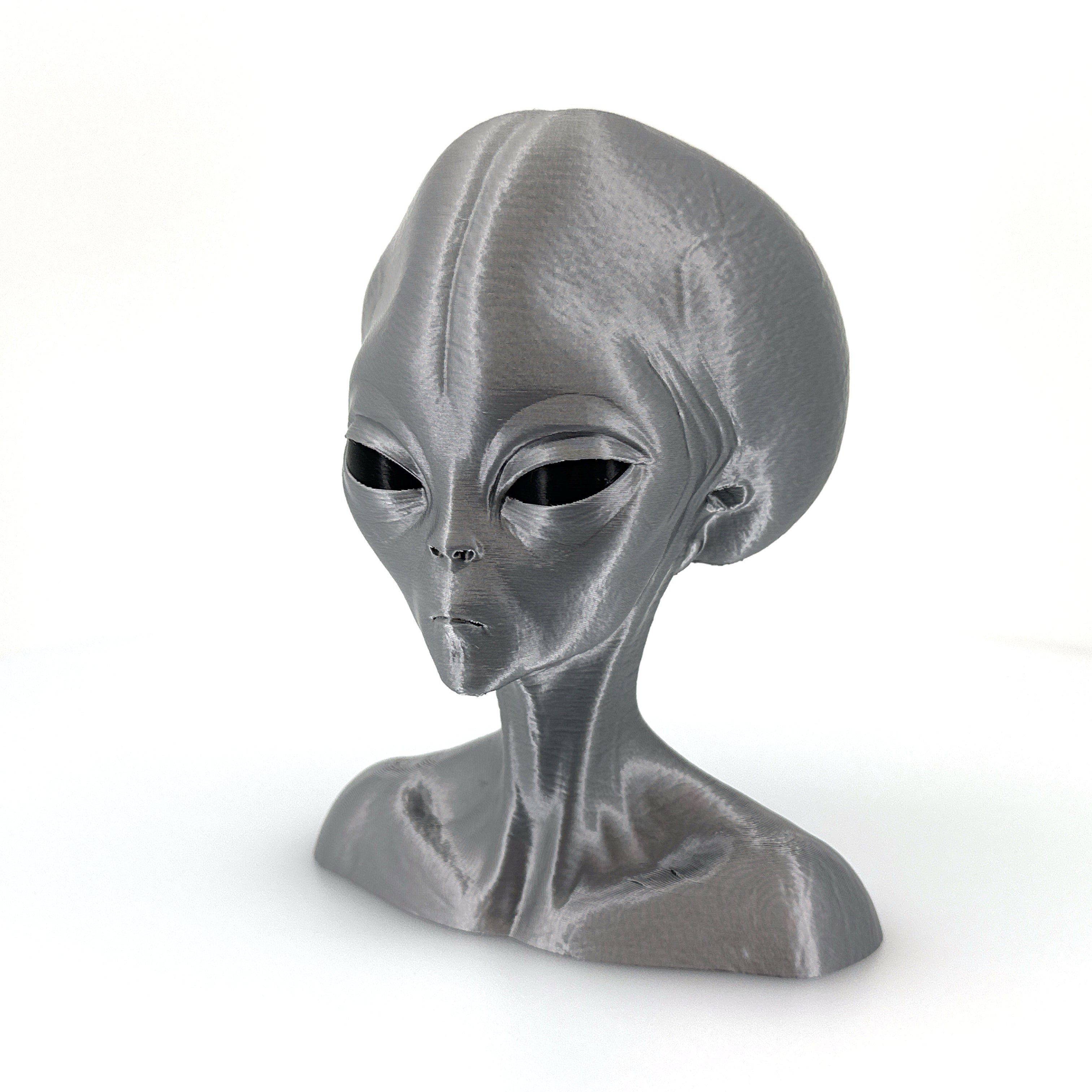 Roswell Grey Alien Bust from Zeta Reticuli – 3D Printed Sci-Fi Collectible