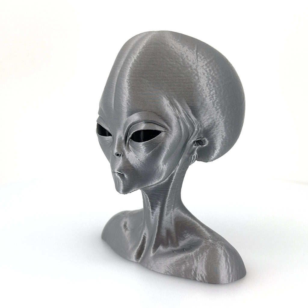 Roswell Grey Alien Bust from Zeta Reticuli – 3D Printed Sci-Fi Collectible