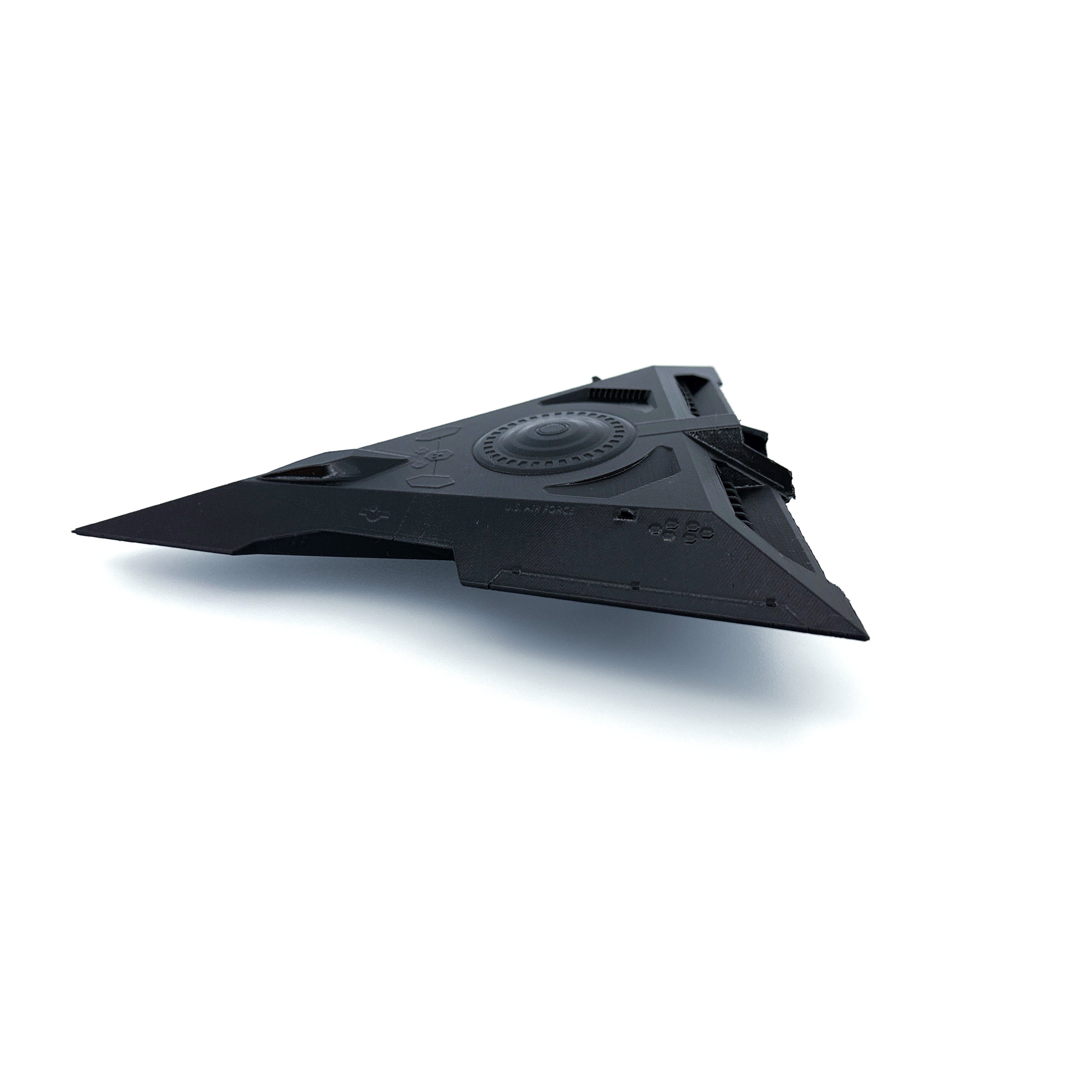 TR-3B Black Manta Triangle UFO – 3D-Printed Replica | 6"–10"