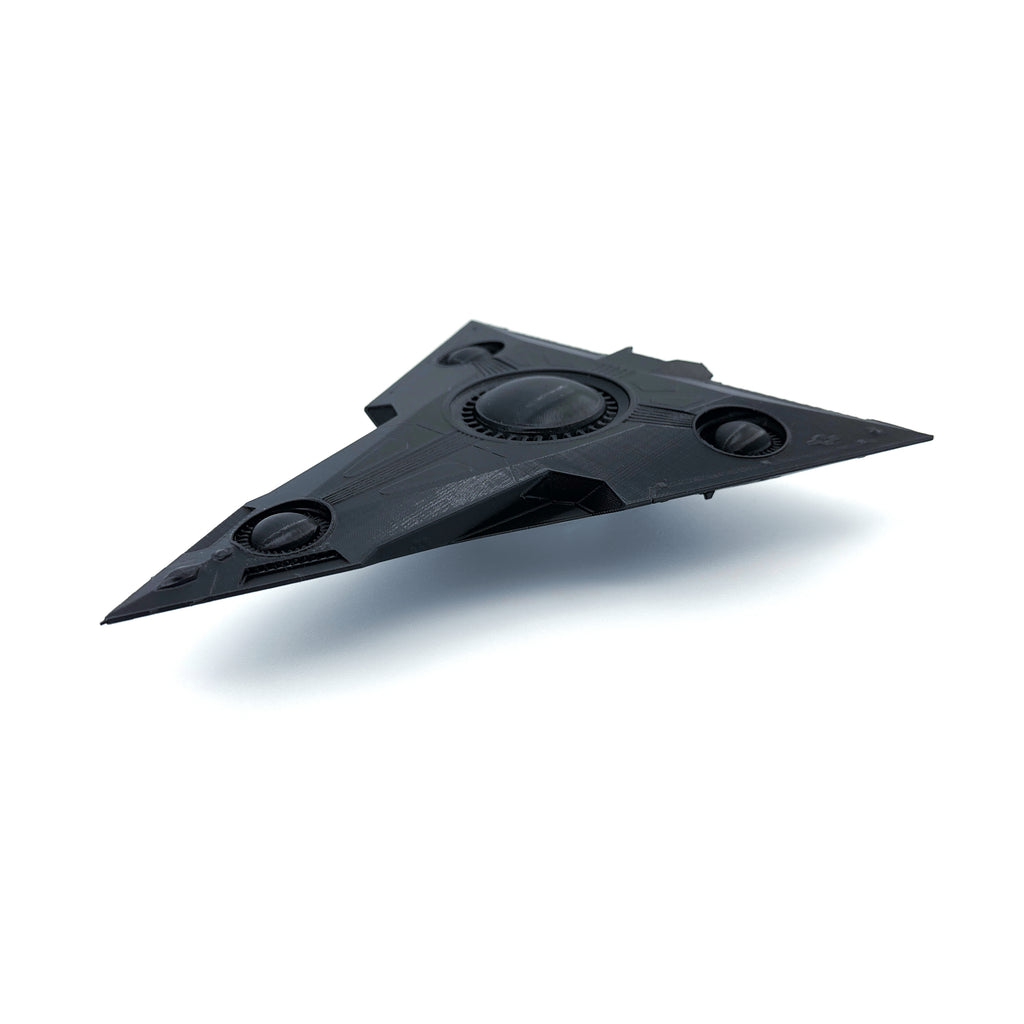 TR-3B Black Manta Triangle UFO – 3D-Printed Replica | 6"–10"