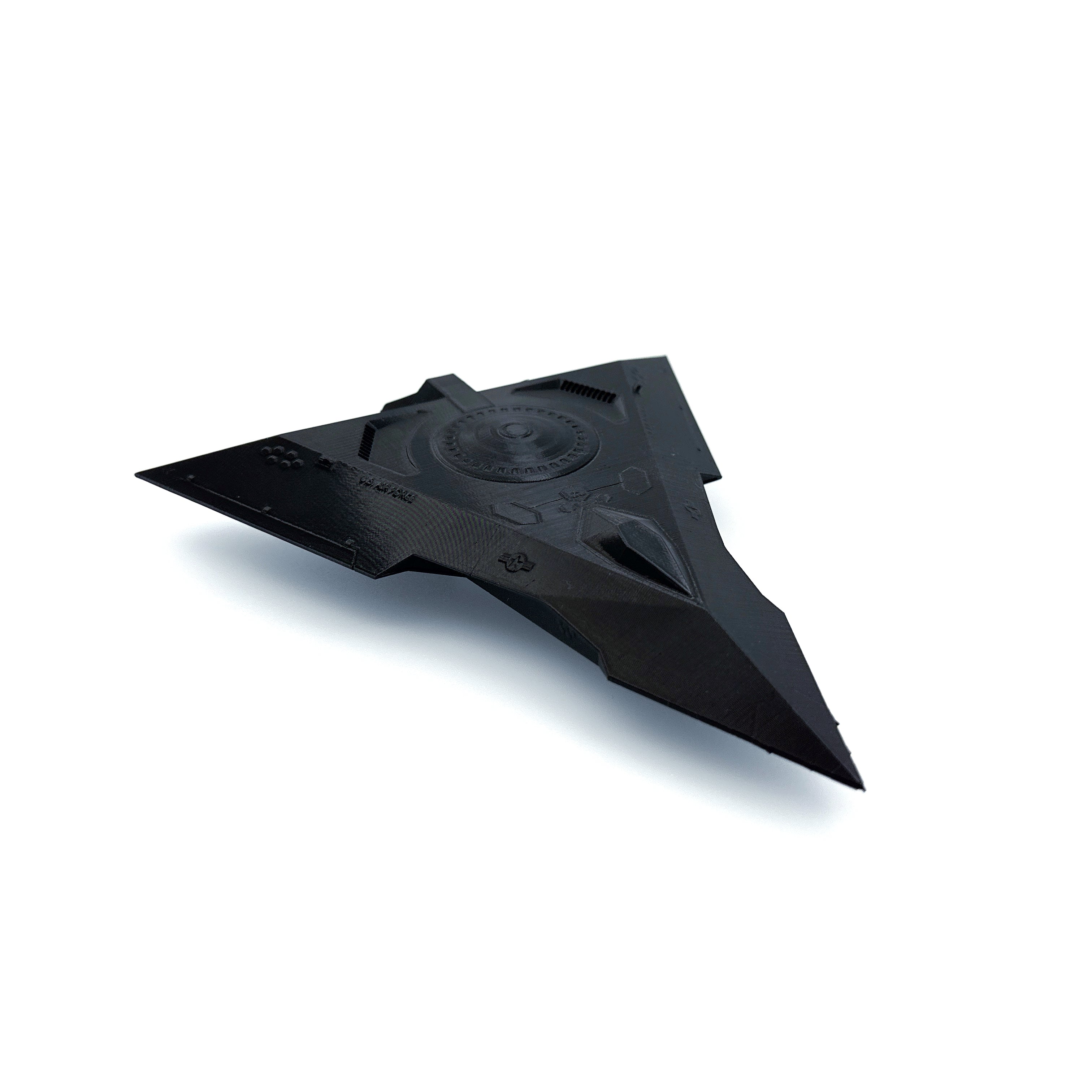 TR-3B Black Manta Triangle UFO – 3D-Printed Replica | 6"–10"