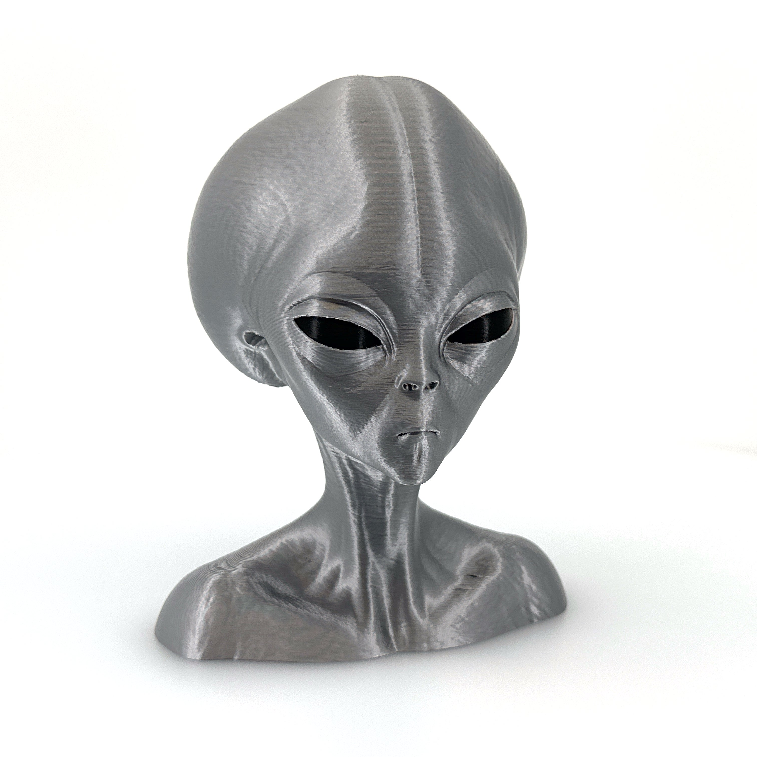 Roswell Grey Alien Bust from Zeta Reticuli – 3D Printed Sci-Fi Collectible