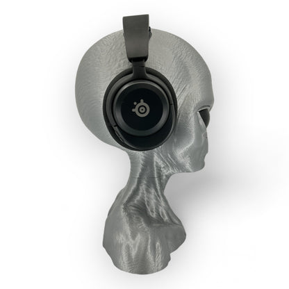 Grey Alien Headphone Stand 12" Tall