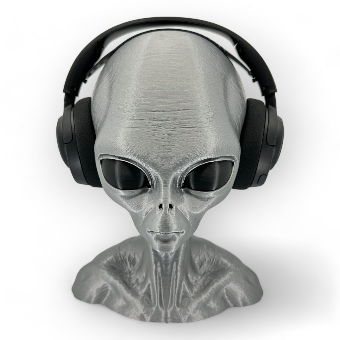 Grey Alien Headphone Stand 12" Tall