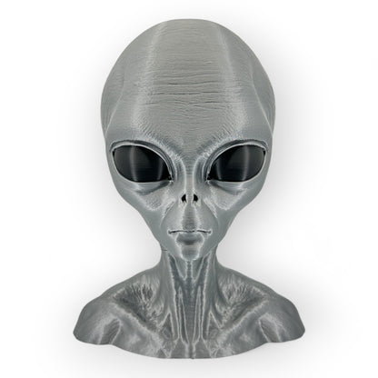 Grey Alien Headphone Stand 12" Tall