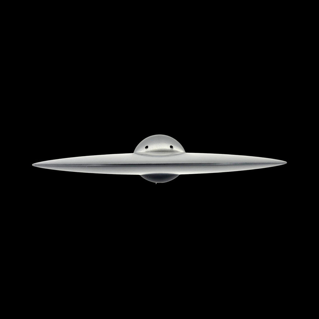 Aztec 1948 UFO – Hart Canyon Crash – 6"–12" — view 2, 3D printed replica on black background