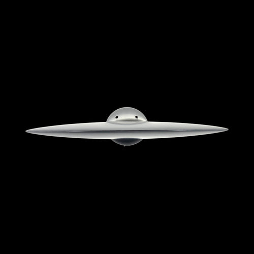 Aztec 1948 UFO – Hart Canyon Crash – 6"–12" — view 2, 3D printed replica on black background