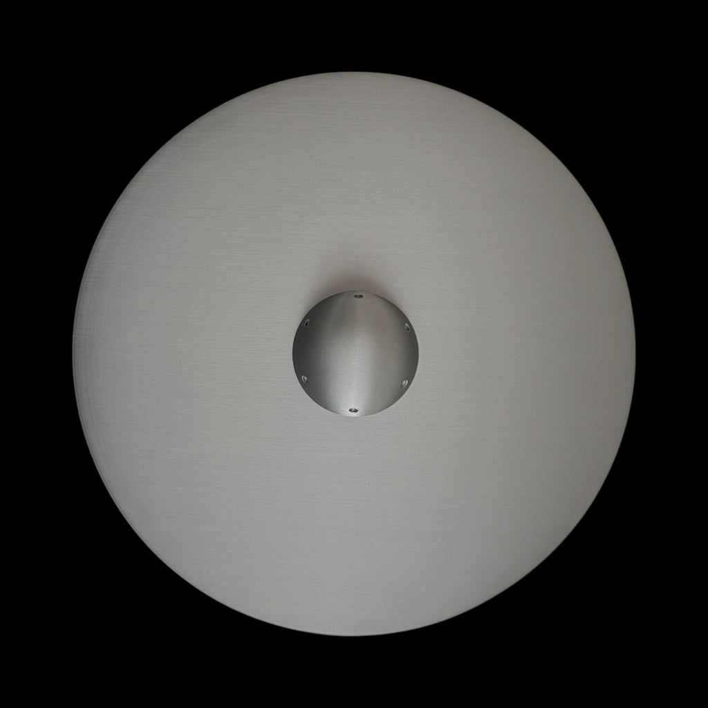 Aztec 1948 UFO – Hart Canyon Crash – 6"–12" — view 3, 3D printed replica on black background
