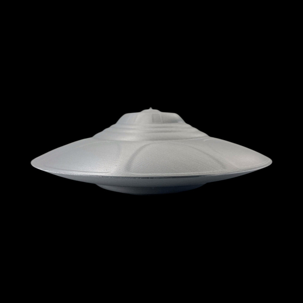 Classic Flying Saucer – 3"–9" — view 7, 3D printed replica on black background