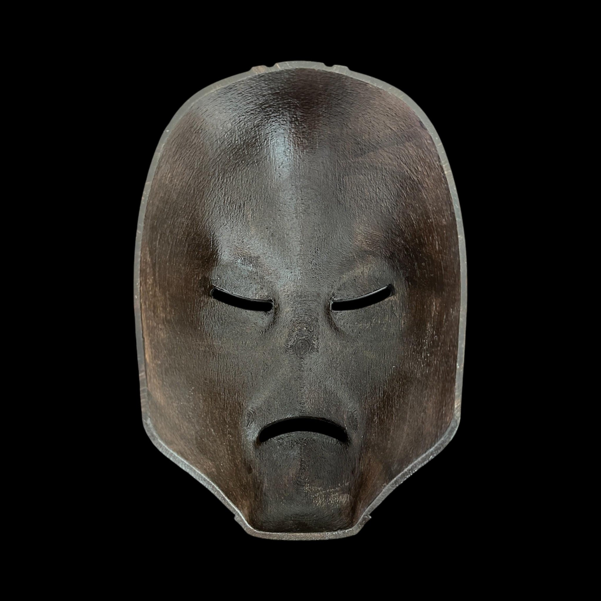 Dragon Priest Wooden Mask – Wearable — view 10, 3D printed replica on black background