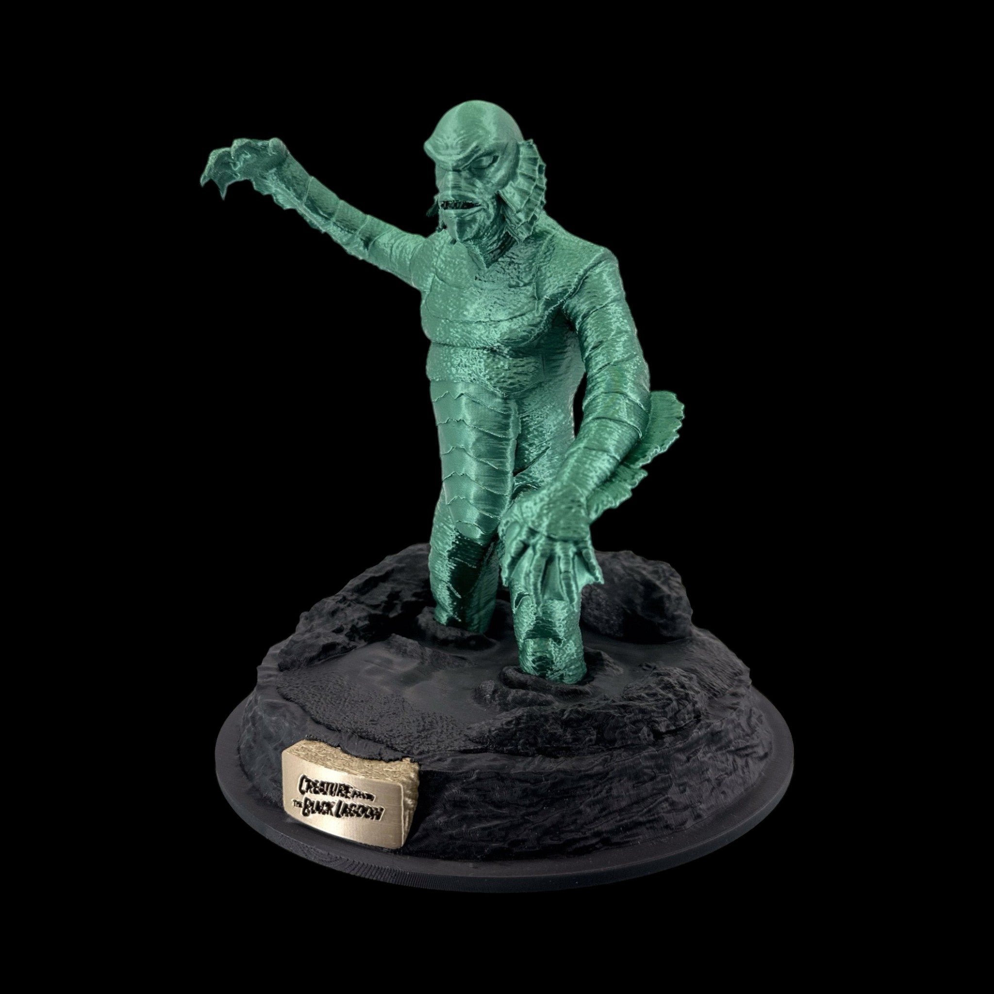 Gill-Man Figurine – Black Lagoon | 8" — view 2, 3D printed replica on black background