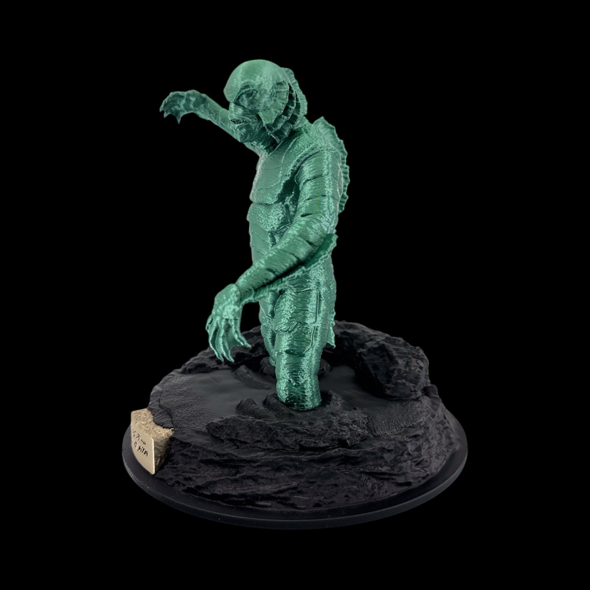 Gill-Man Figurine – Black Lagoon | 8" — view 4, 3D printed replica on black background