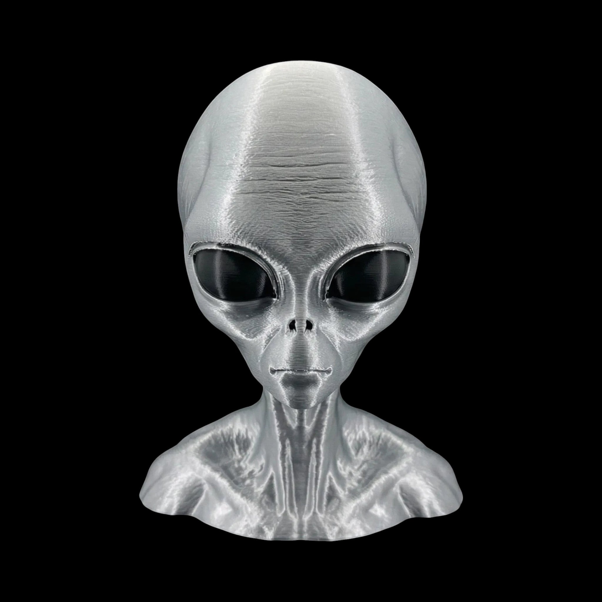Grey Alien Head Bust 4 to 10 Inch Sizes - 3D Printed by UFODesigns3D