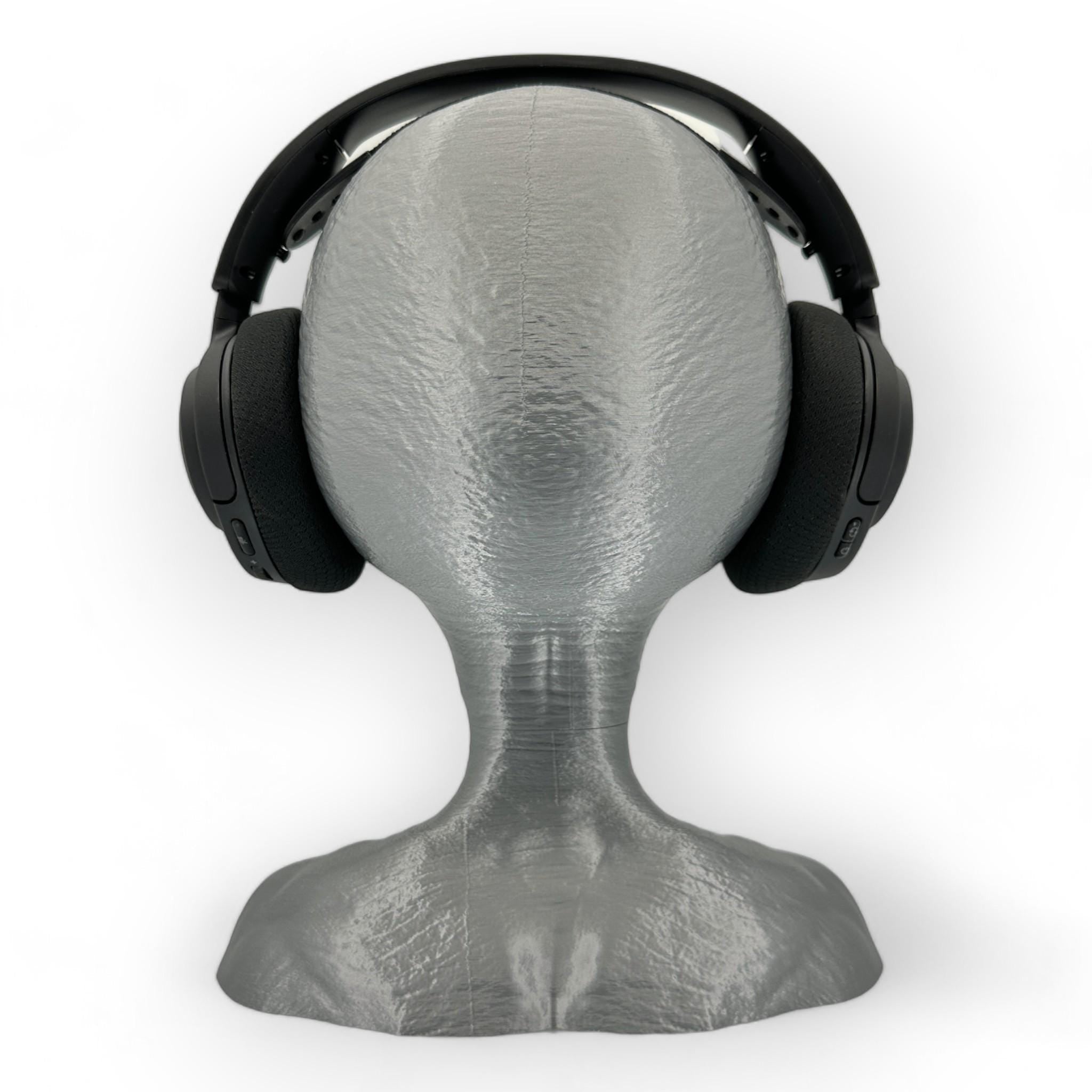 Grey Alien Headphone Stand – 12" - UFODesigns3D