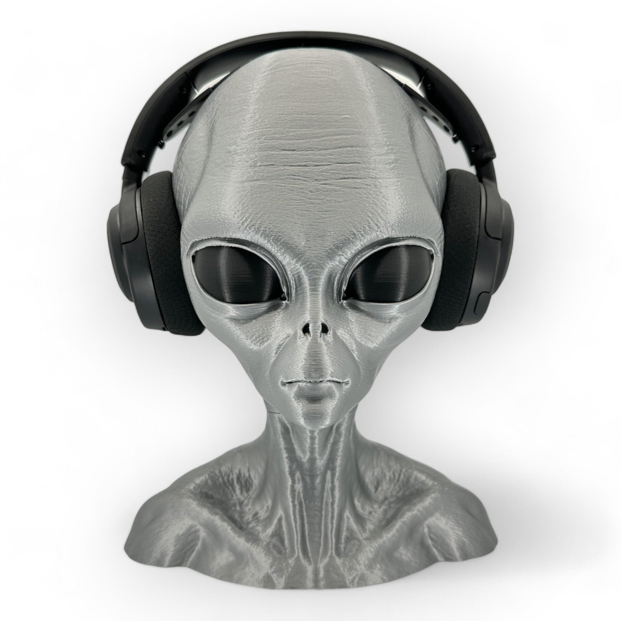 Grey Alien Headphone Stand – 12" - UFODesigns3D