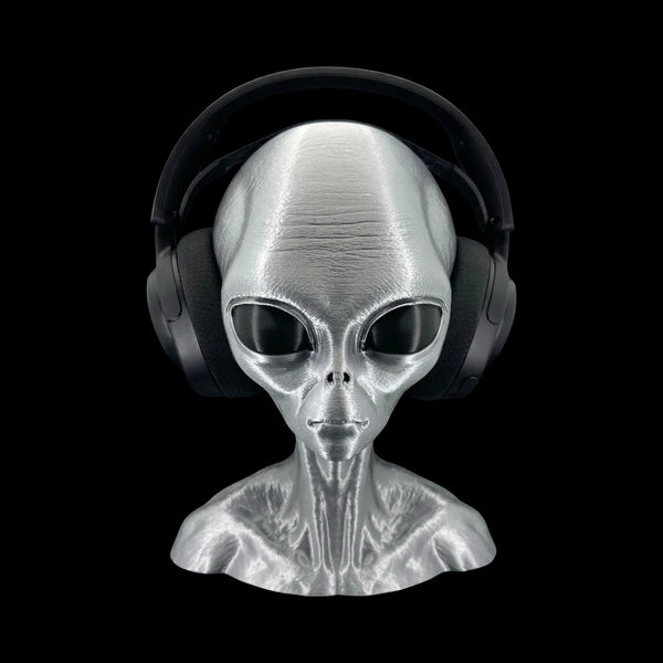 Desk Setup Bundle - Grey Alien Headphone Stand 12 inch