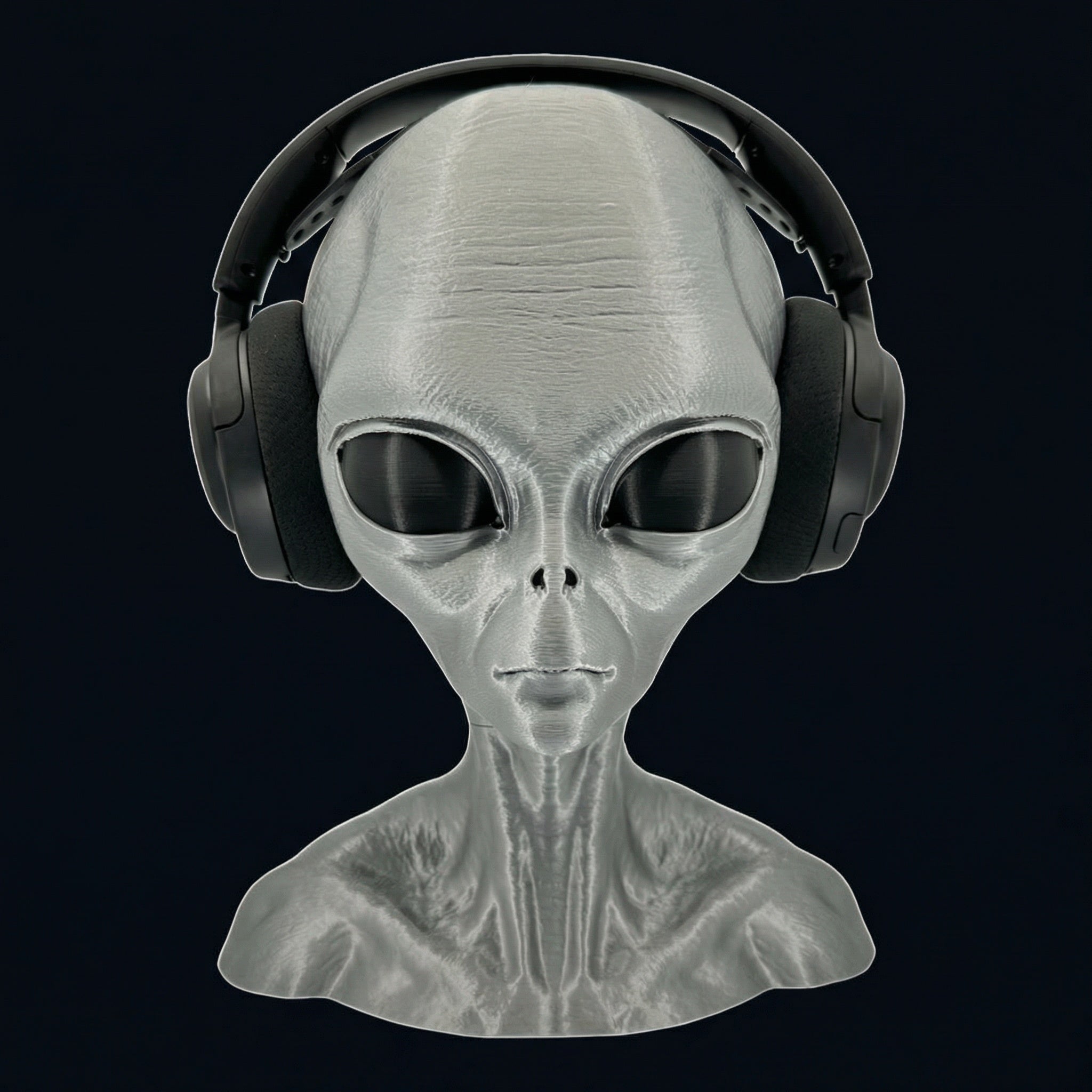 Grey Alien Headphone Stand – 12"