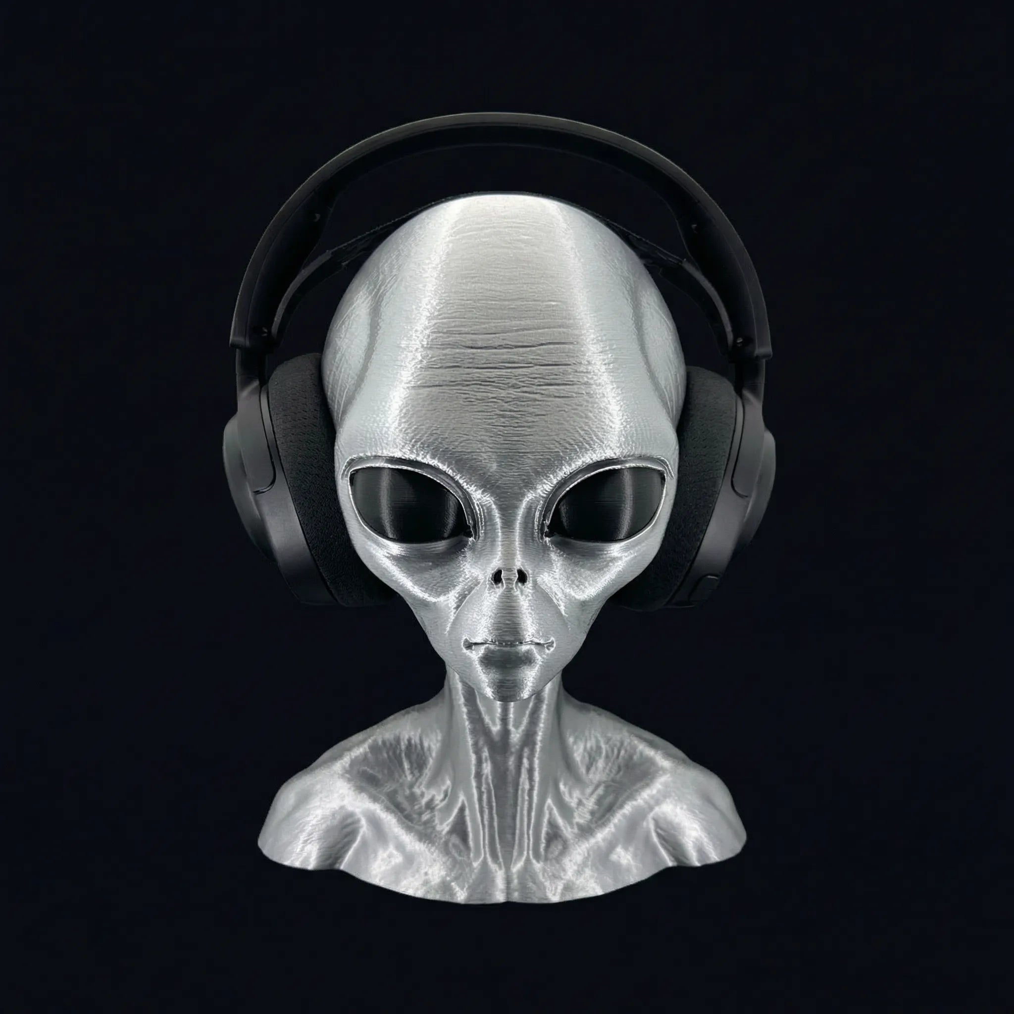 Grey Alien Headphone Stand – 12"