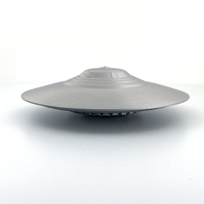 Area 51 Bob Lazar S4 Sport Model UFO - Alien Craft, Extraterrestrial Spaceship, 4 Sizes, Silver Grey Accents, Sci-Fi Collectible, UFO Decor