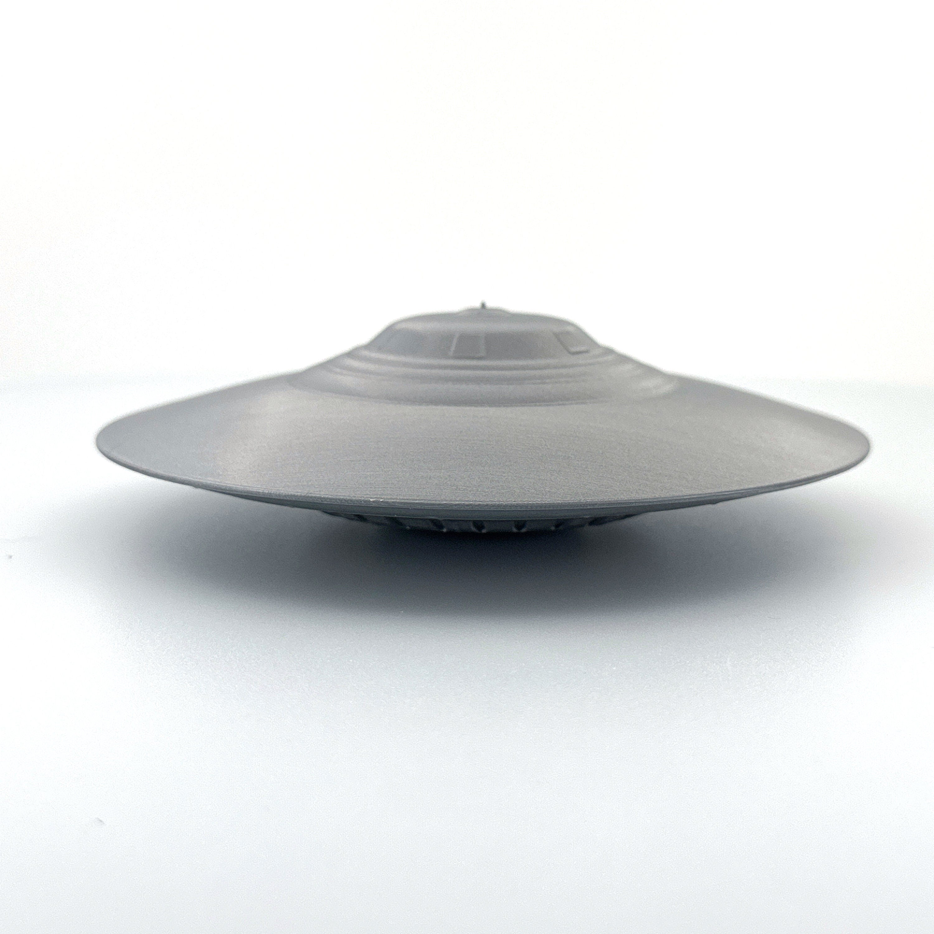 Area 51 Bob Lazar S4 Sport Model UFO - Alien Craft, Extraterrestrial Spaceship, 4 Sizes, Silver Grey Accents, Sci-Fi Collectible, UFO Decor