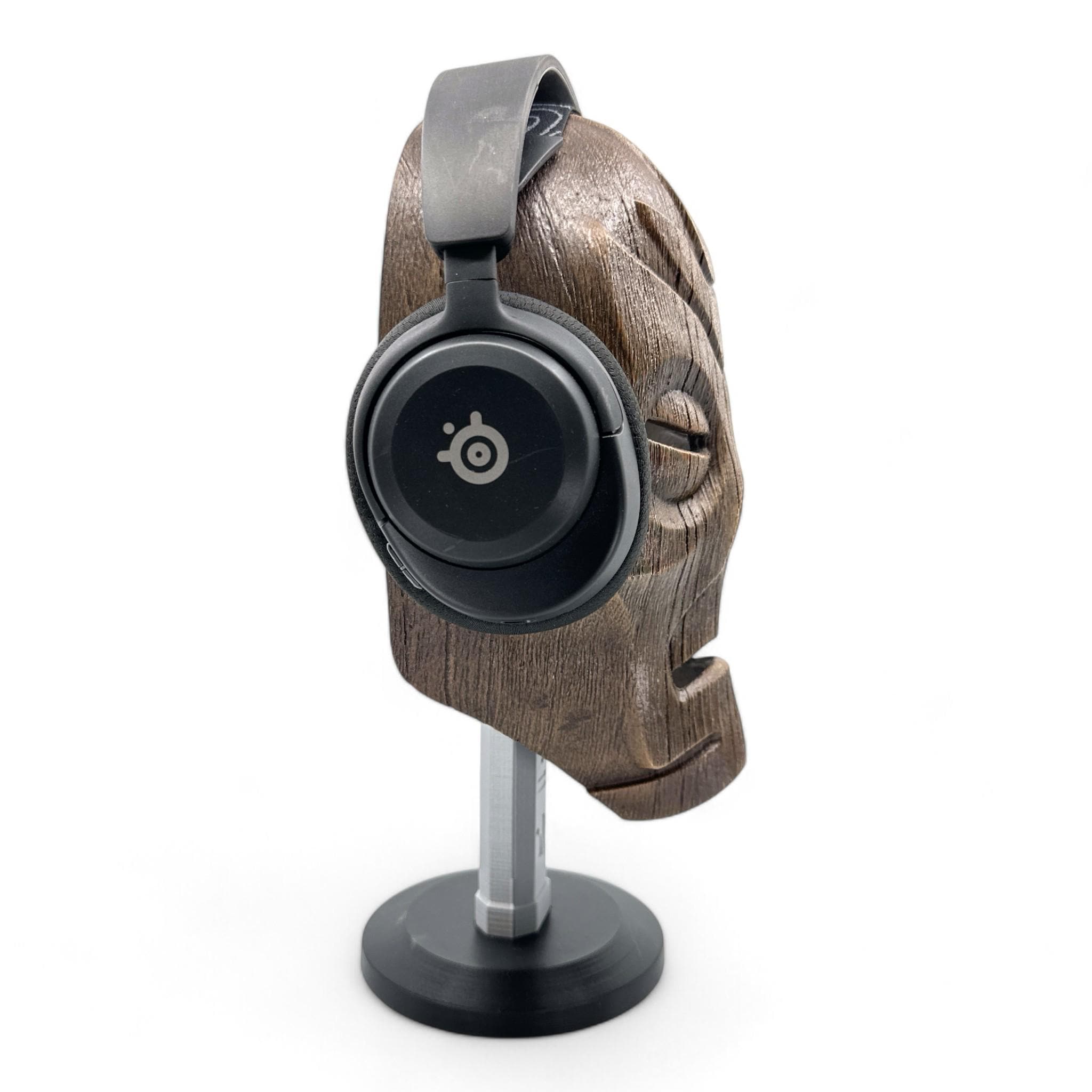 Skyrim Dragon Priest Wooden Mask Headphone Stand, Gaming Headset Holder