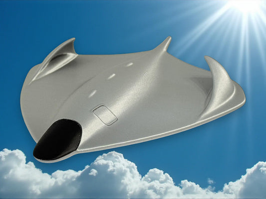 Roswell UFO Model | Roswell Crash Flying Saucer | 3D‑Printed Silver & Black | 7–12″ Sizes + Optional Stand