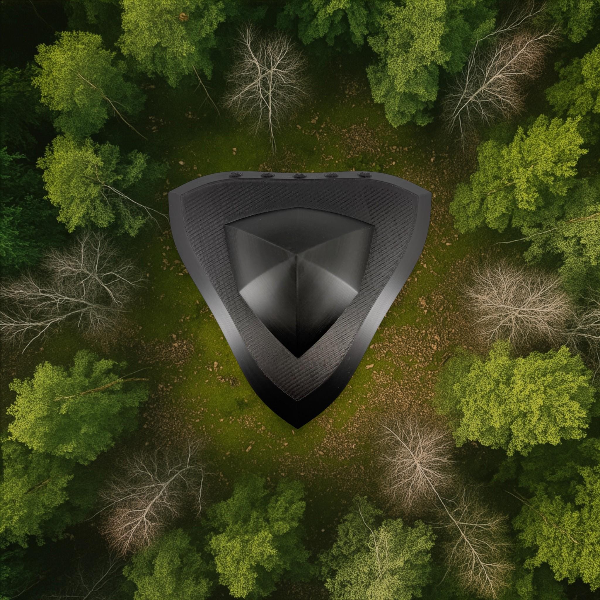 Rendlesham Forest UFO Model | Britain’s Roswell Triangular Craft | 3D Printed Black PLA Replica | 4–10″ Sizes