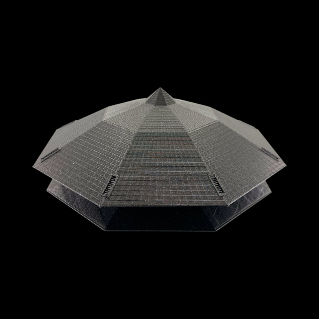Indonesia Octagonal UFO – 6"–10" — view 10, 3D printed replica on black background