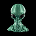 Insectoid Alien Head Bust 4 to 10 Inch Sizes - 3D Printed by UFODesigns3D