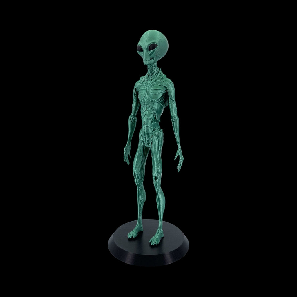 Insectoid Alien Figurine – 10"–12" — view 2, 3D printed replica on black background