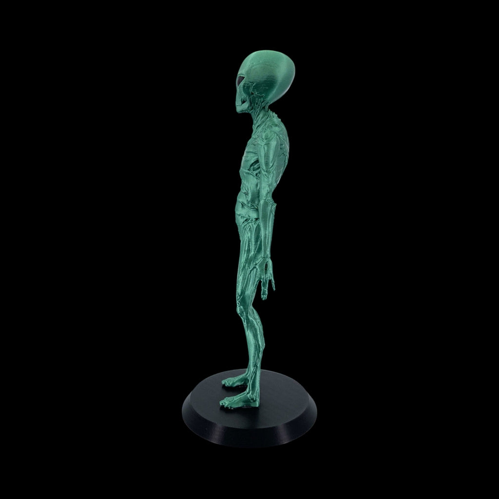 Insectoid Alien Figurine – 10"–12" — view 3, 3D printed replica on black background
