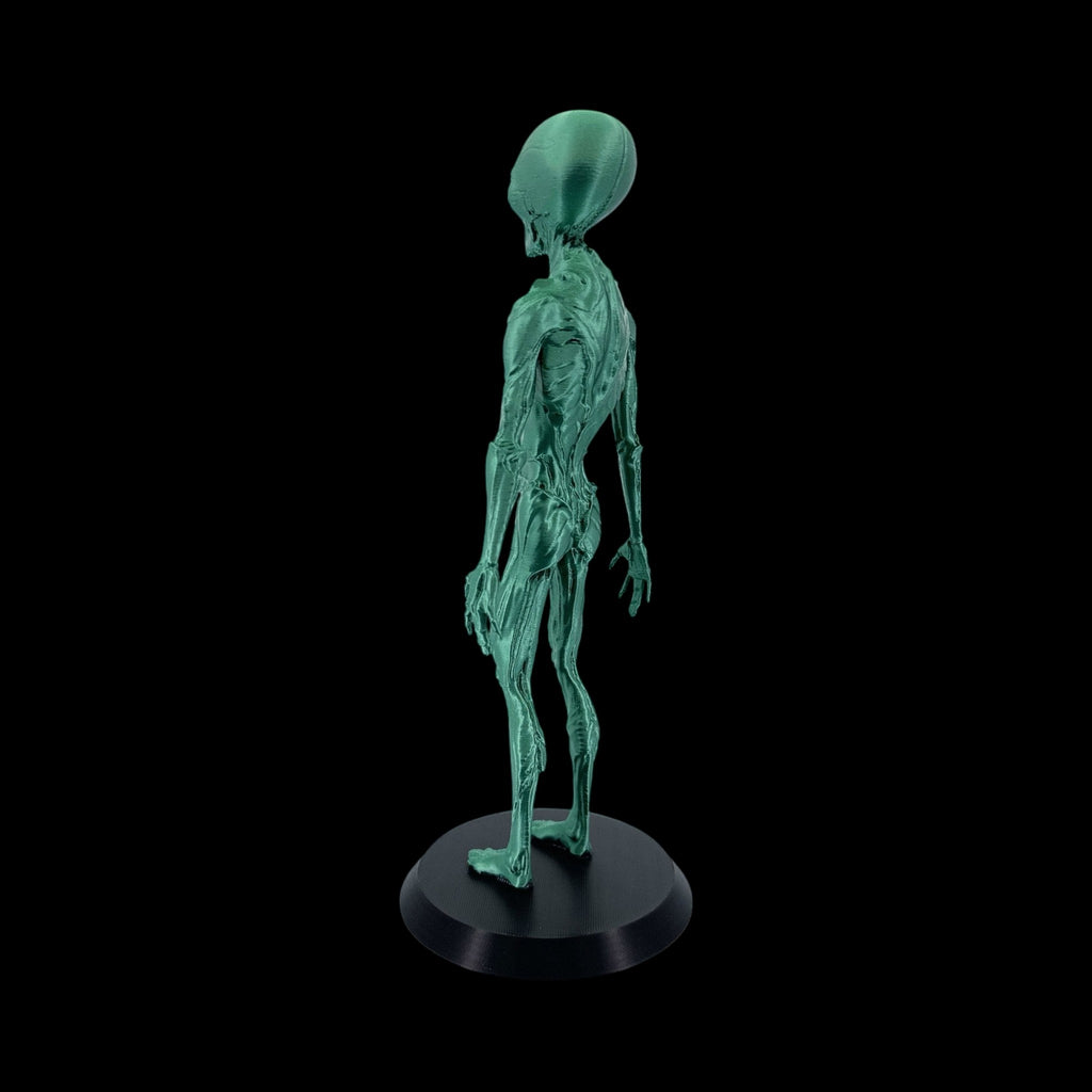 Insectoid Alien Figurine – 10"–12" — view 4, 3D printed replica on black background