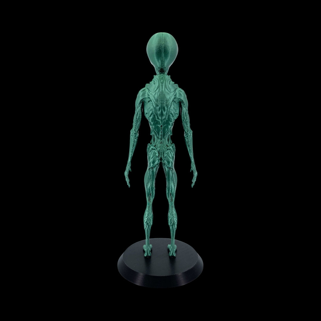 Insectoid Alien Figurine – 10"–12" — view 5, 3D printed replica on black background